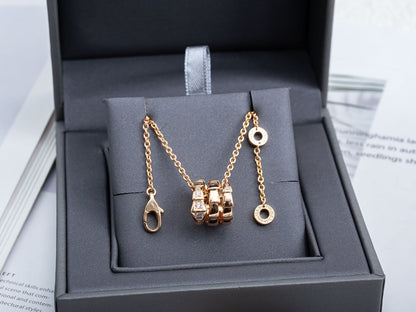 [Glow Jewelry]SERPENTI PINK GOLD NECKLACE DIAMOND