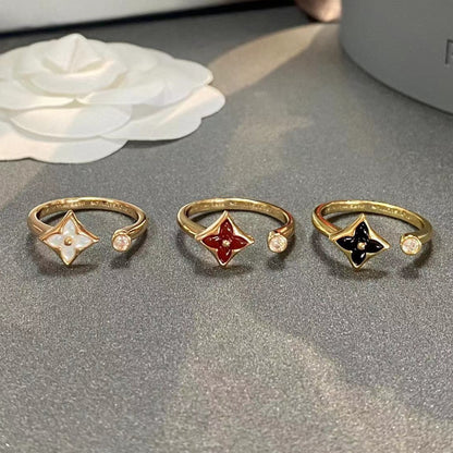 [Glow Jewelry]STAR 1 DIAMOND OPEN RING