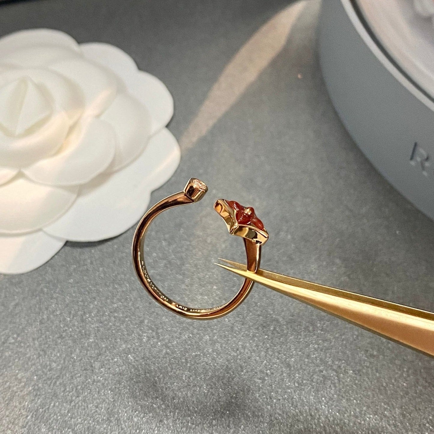 [Glow Jewelry]STAR 1 DIAMOND OPEN RING