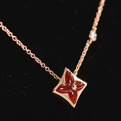 ¡®Glow Jewelry¡¯STAR NECKLACE PINK GOLD 1 DIAMOND