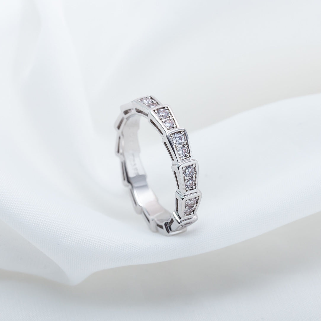 [Glow Jewelry]SERPENTI RING SILVER DIAMOND PAVED 3MM