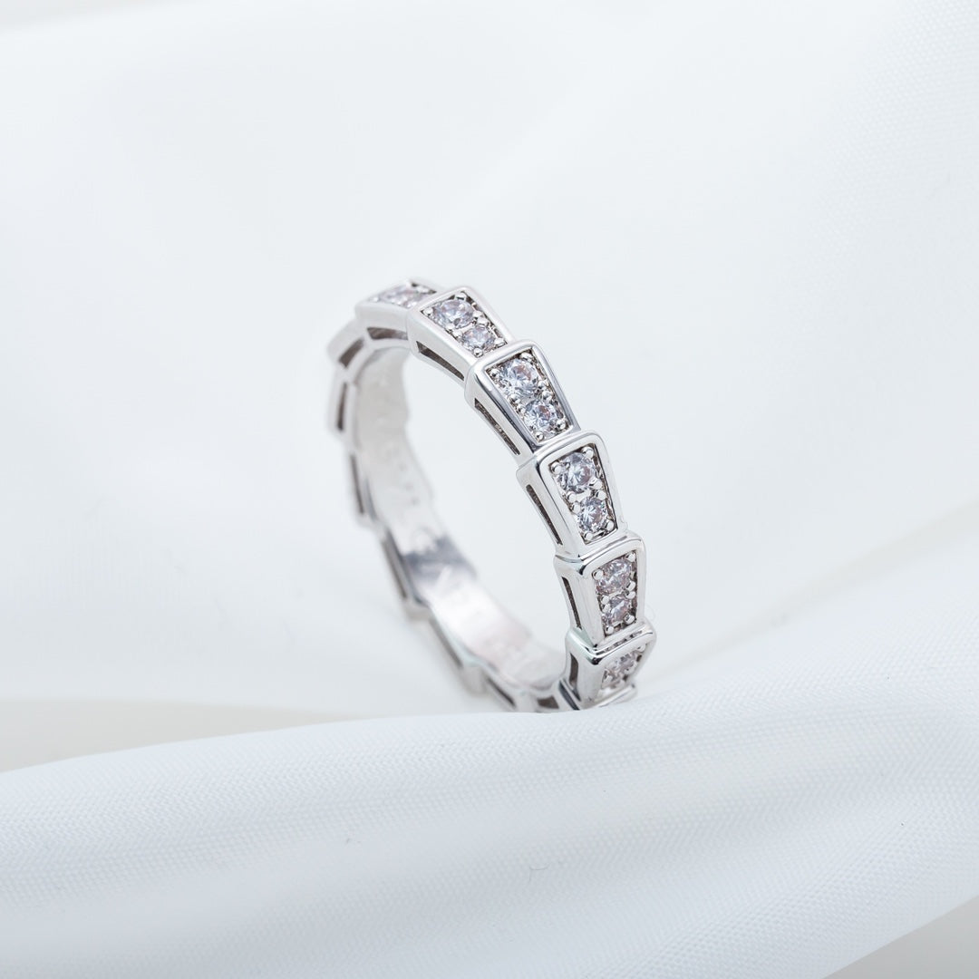 [Glow Jewelry]SERPENTI RING SILVER DIAMOND PAVED 3MM