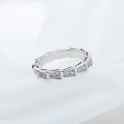 [Glow Jewelry]SERPENTI RING SILVER DIAMOND PAVED 3MM