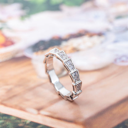 [Glow Jewelry]SERPENTI RING SILVER DIAMOND PAVED 3MM