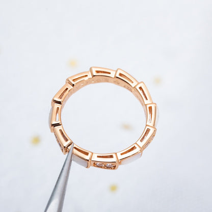 [Glow Jewelry]SERPENTI RING PINK GOLD DIAMOND MOP 3MM