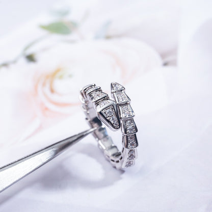 [Glow Jewelry]SERPENTI RING SILVER DIAMOND PAVED 4MM