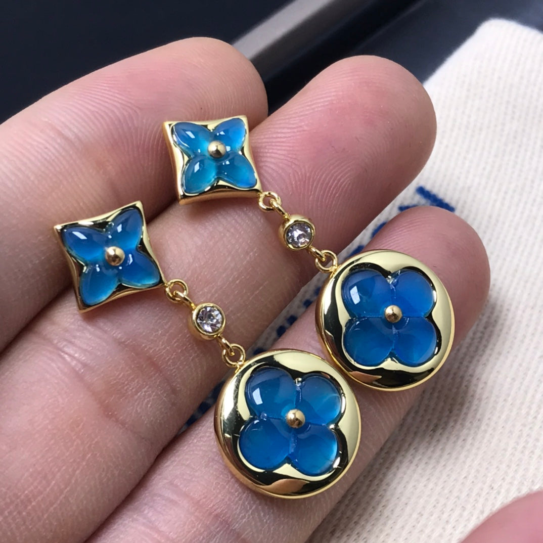 ¡®Glow Jewelry¡¯STAR AND SUN AGATE DIAMOND EARRINGS
