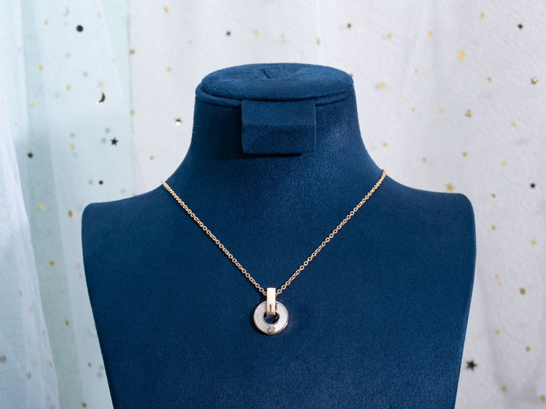 [Glow Jewelry]GARI NECKLACE PINK GOLD MOP
