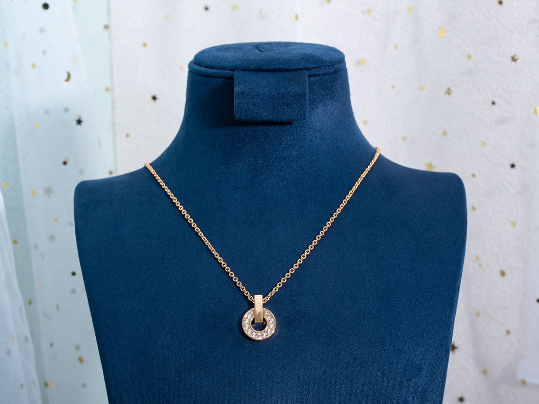 [Glow Jewelry]GARI NECKLACE PINK GOLD DIAMOND