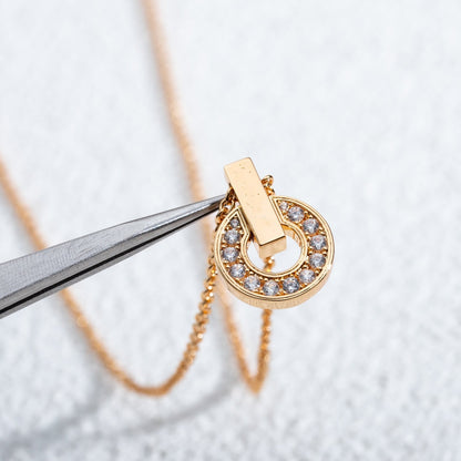 [Glow Jewelry]GARI NECKLACE PINK GOLD DIAMOND