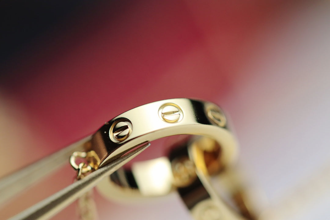 ¡®Glow Jewelry¡¯LOVE NECKLACE DOUBLE RING GOLD