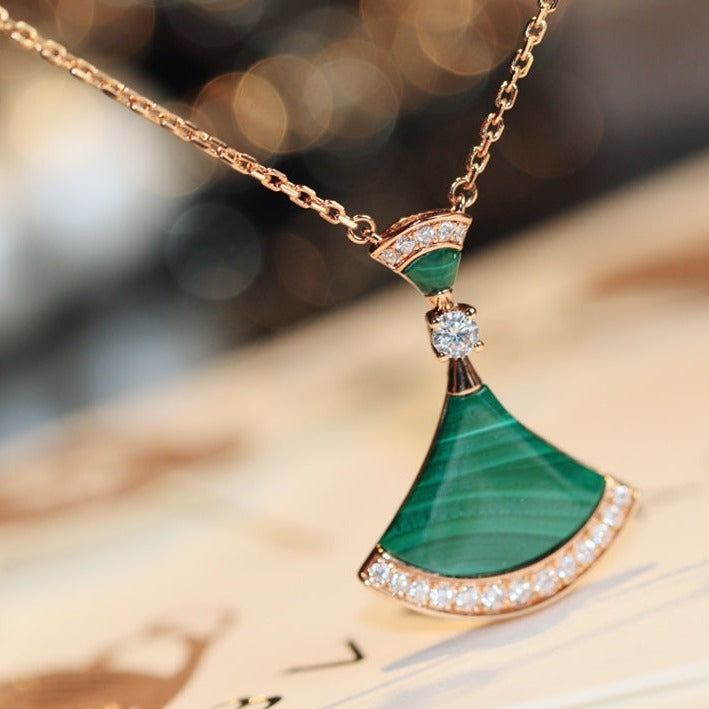 [Glow Jewelry]DREAM NECKLACE MALACHITE DIAMOND