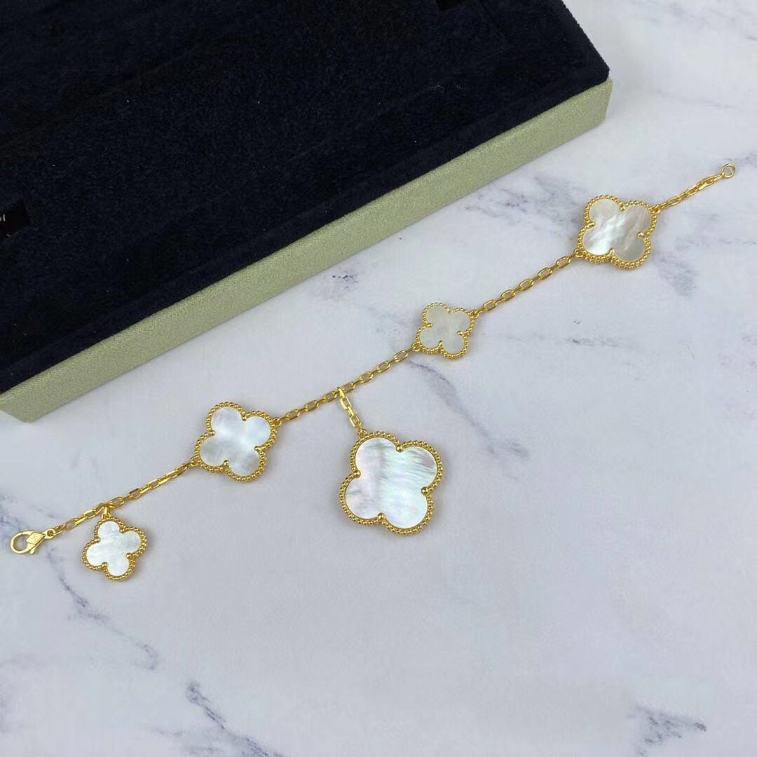 [Glow Jewelry]MAGIC CLOVER MOP GOLD BRACELET 5 MOTIFS