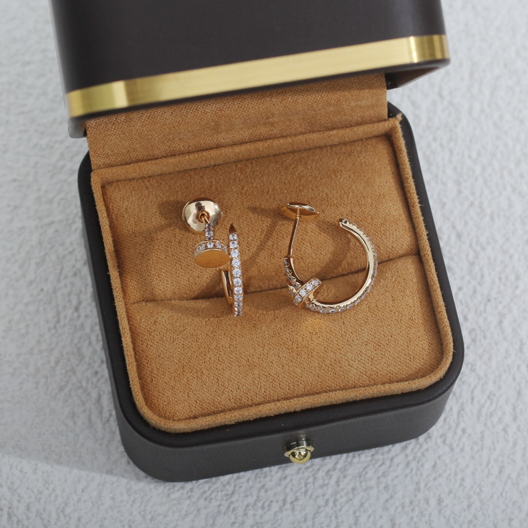 [Glow Jewelry]JUSTE EARRINGS 12.75MM PINK GOLD DIAMOND