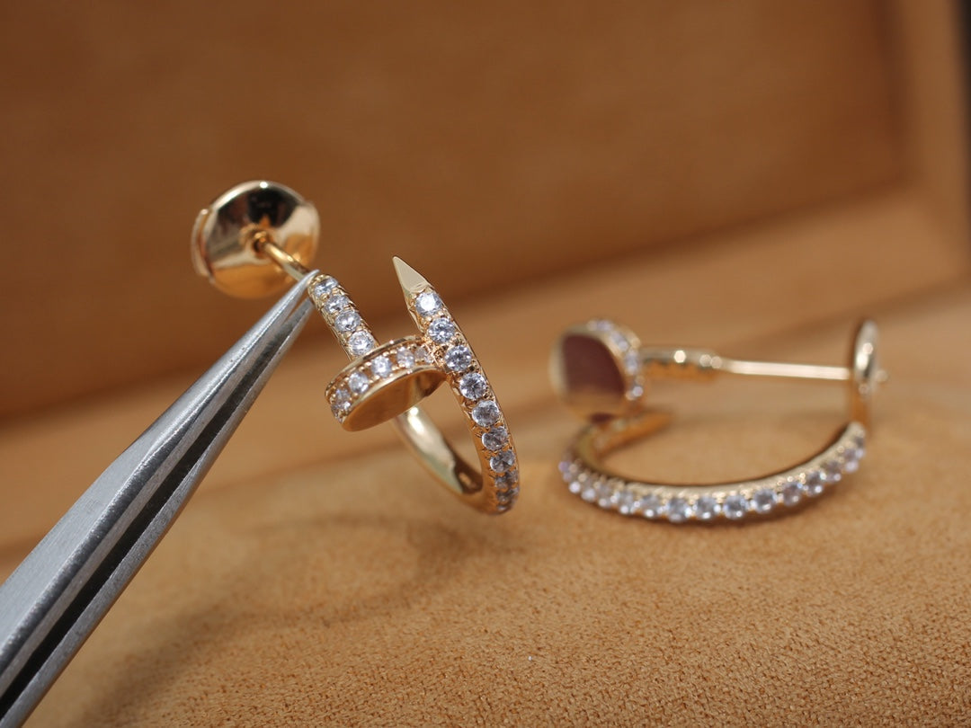 [Glow Jewelry]JUSTE EARRINGS 12.75MM PINK GOLD DIAMOND