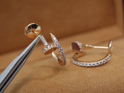 [Glow Jewelry]JUSTE EARRINGS 12.75MM PINK GOLD DIAMOND