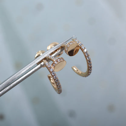 [Glow Jewelry]JUSTE EARRINGS 12.75MM PINK GOLD DIAMOND