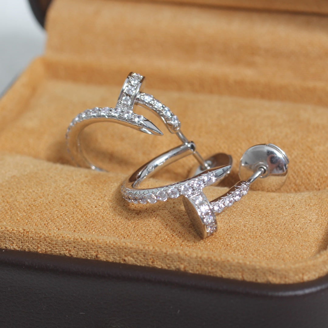 [Glow Jewelry]JUSTE EARRINGS 12.75MM SILVER DIAMOND