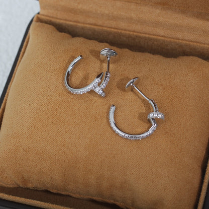 [Glow Jewelry]JUSTE EARRINGS 12.75MM SILVER DIAMOND