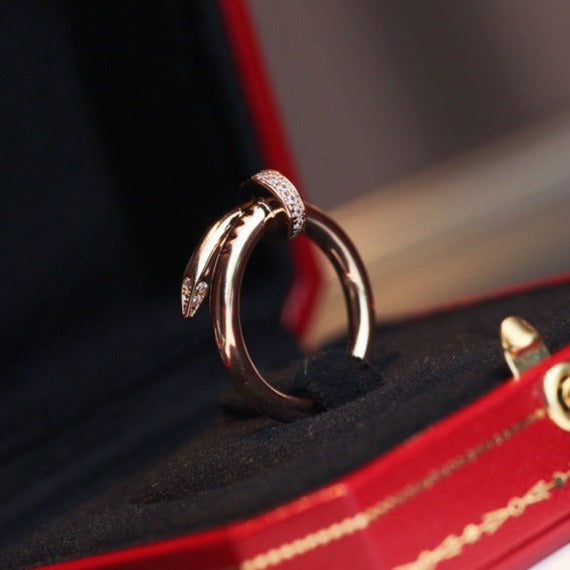 [Glow Jewelry]JUSTE RING 2.65MM PINK GOLD DIAMOND