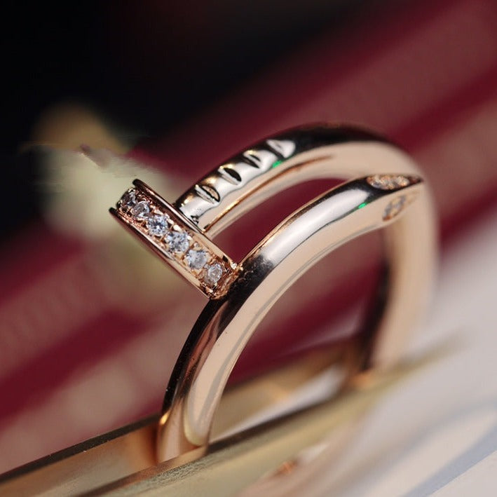 [Glow Jewelry]JUSTE RING 2.65MM PINK GOLD DIAMOND