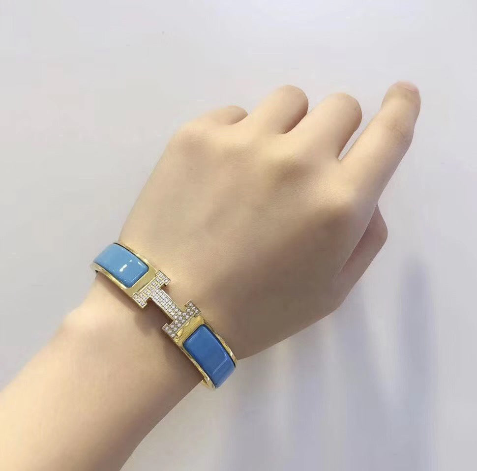 [Glow Jewelry]H CLOUD BLUE BRACELET GOLD DIAMOND