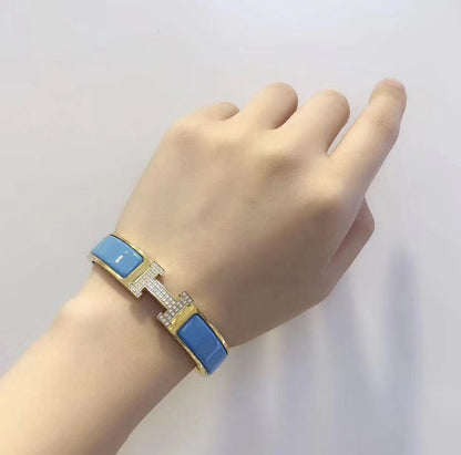 [Glow Jewelry]H CLOUD BLUE BRACELET GOLD DIAMOND