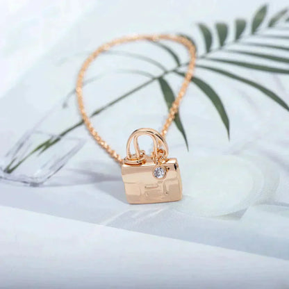 [Glow Jewelry]AMULETTE PEDANT ROSE GOLD NECKLACE