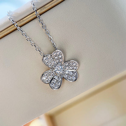 ¡®Glow Jewelry¡¯CLOVER DIAMOND NECKLACE SILVER