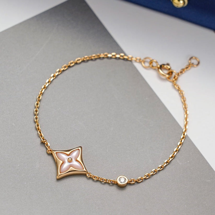 ¡®Glow Jewelry¡¯STAR 1 DIAMOND PINK GOLD BRACELET
