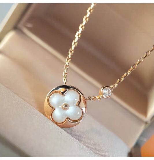 [Glow Jewelry]SUN MOP GOLD 1 DIAMOND NECKLACE
