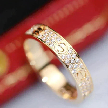 [Glow Jewelry]LOVE RING 3.6MM DIAMOND PAVED