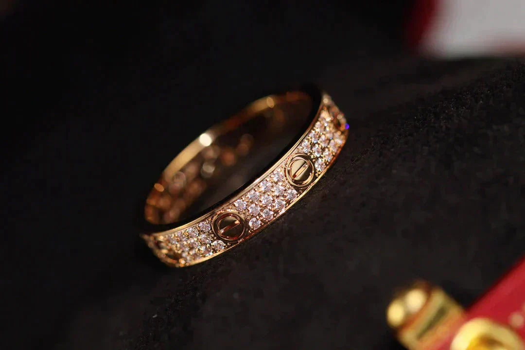 ¡®Glow Jewelry¡¯LOVE RING 3.6MM DIAMOND PAVED