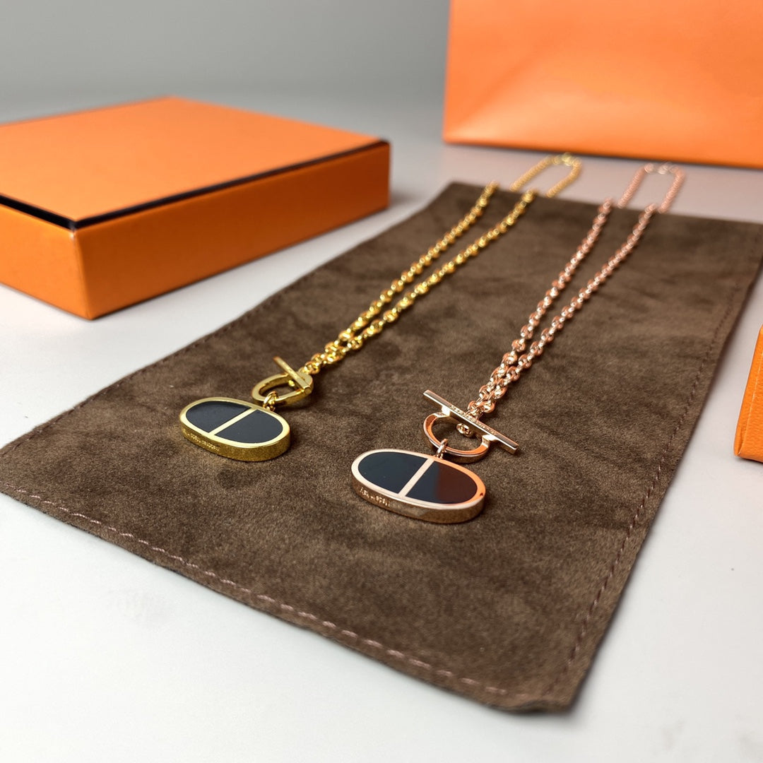 ¡®Glow Jewelry¡¯CHAINE VERSO BLACK CERAMIC NECKLACE