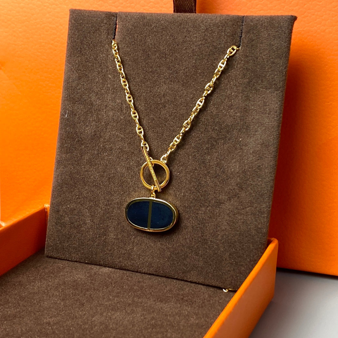 [Glow Jewelry]CHAINE VERSO BLACK CERAMIC NECKLACE