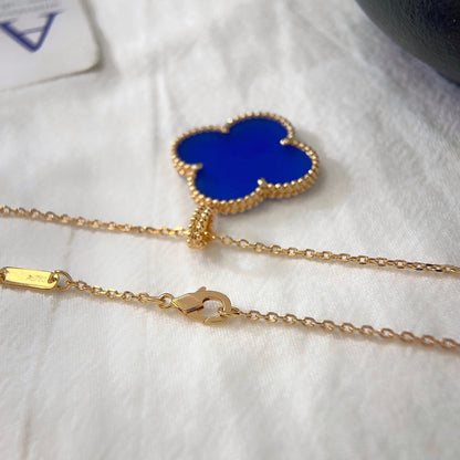 [Glow Jewelry]CLOVER 25MM NECKLACE TURQUOISE ROSE GOLD