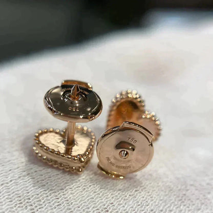 ¡®Glow Jewelry¡¯HEART CARNELIAN STUD EARRINGS