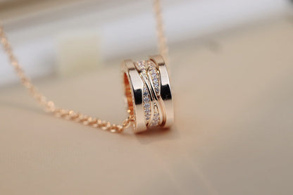 [Glow Jewelry]ZERO 1 PINK GOLD DIAMOND NECKLACE