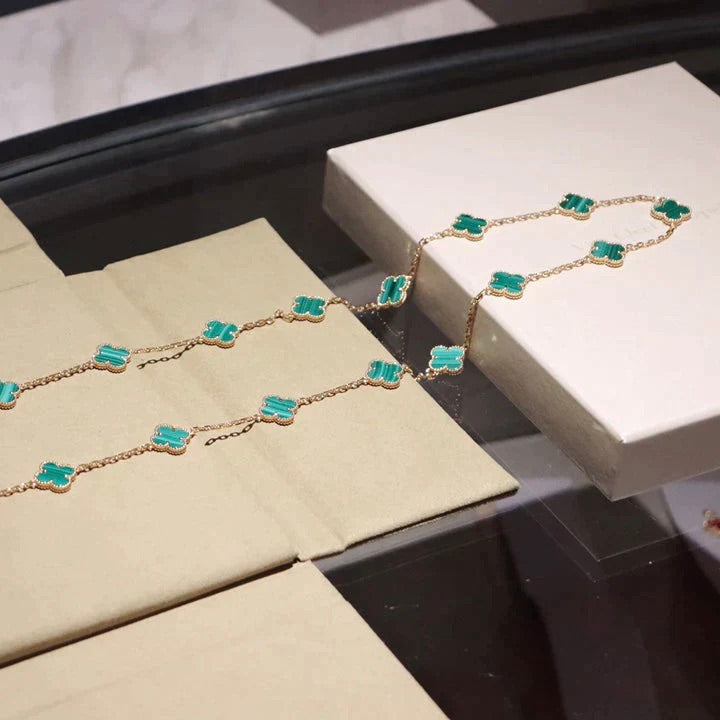 ¡®Glow Jewelry¡¯CLOVER 20 MOTIFS MALACHITE GOLD