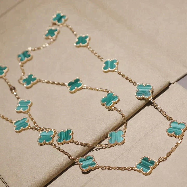 ¡®Glow Jewelry¡¯CLOVER 20 MOTIFS MALACHITE GOLD