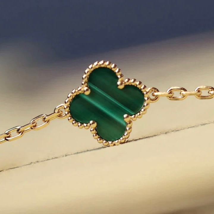 [Glow Jewelry]CLOVER 20 MOTIFS MALACHITE GOLD