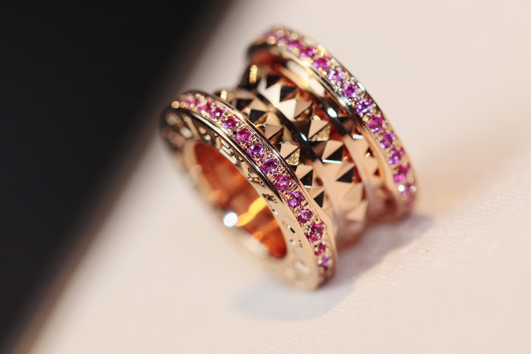 [Glow Jewelry]ZERO 1 ROCK PINK GOLD PINK DIAMOND NECKLACE