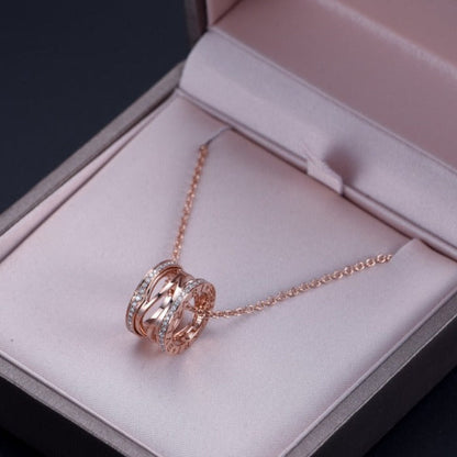 [Glow Jewelry]ZERO 1 PINK GOLD DIAMOND OPEN NECKLACE