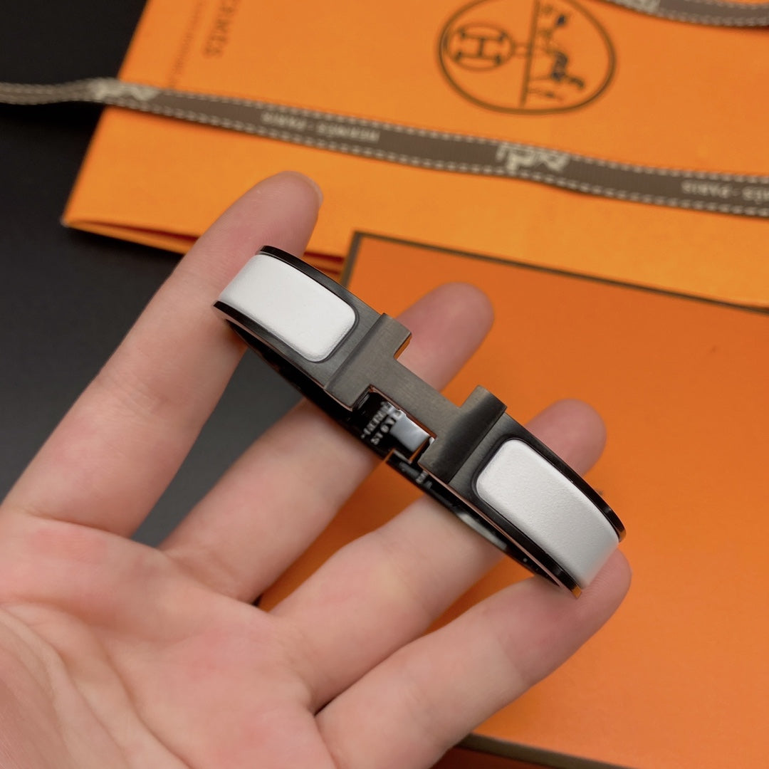 [Glow Jewelry]H BRACELET 12MM BLACK WHITE CERAMIC