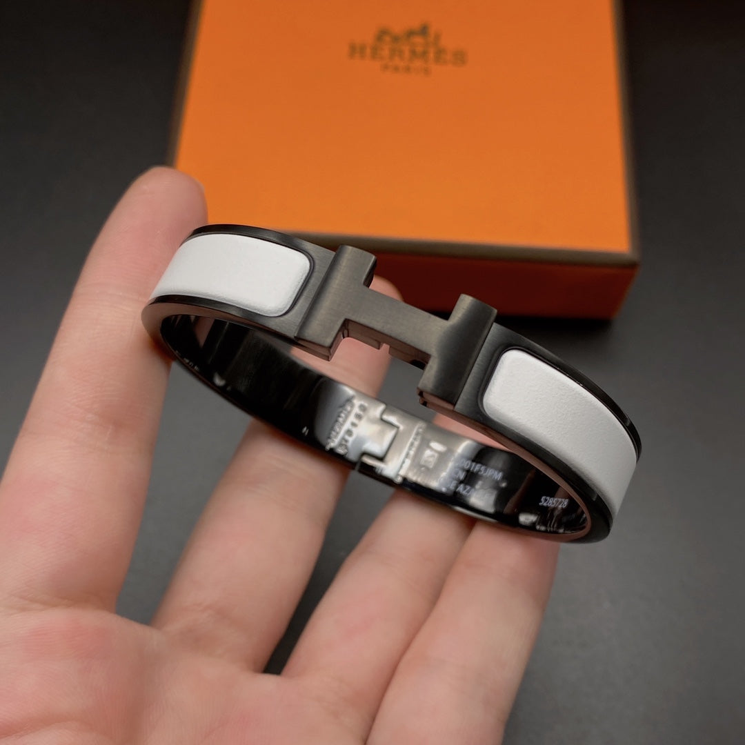 ®Glow Jewelry®H BRACELET 12MM ブラックホワイトセラミック