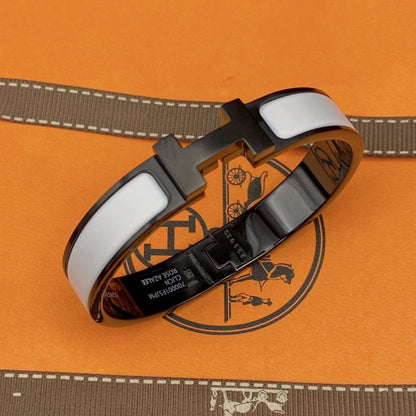 ®Glow Jewelry®H BRACELET 12MM ブラックホワイトセラミック