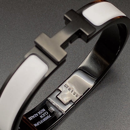®Glow Jewelry®H BRACELET 12MM ブラックホワイトセラミック