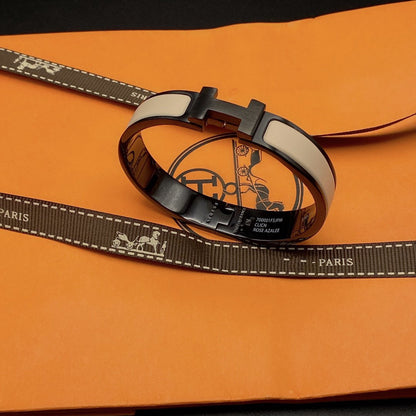 [Glow Jewelry]H BRACELET 12MM BLACK BEIGE CERAMIC