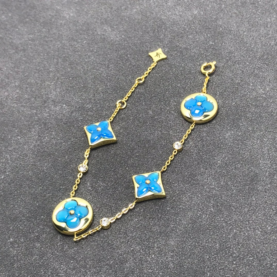 [Glow Jewelry]STAR AND SUN TURQUOISE 4 MOTIFS 3 DIAMONDS