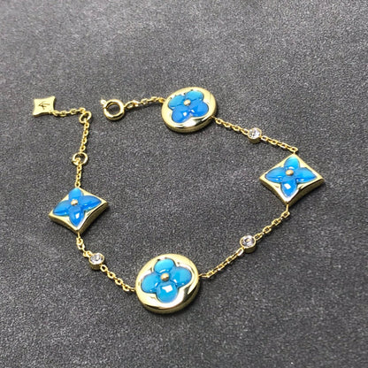 [Glow Jewelry]STAR AND SUN TURQUOISE 4 MOTIFS 3 DIAMONDS